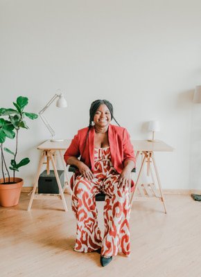 Black female founder confident