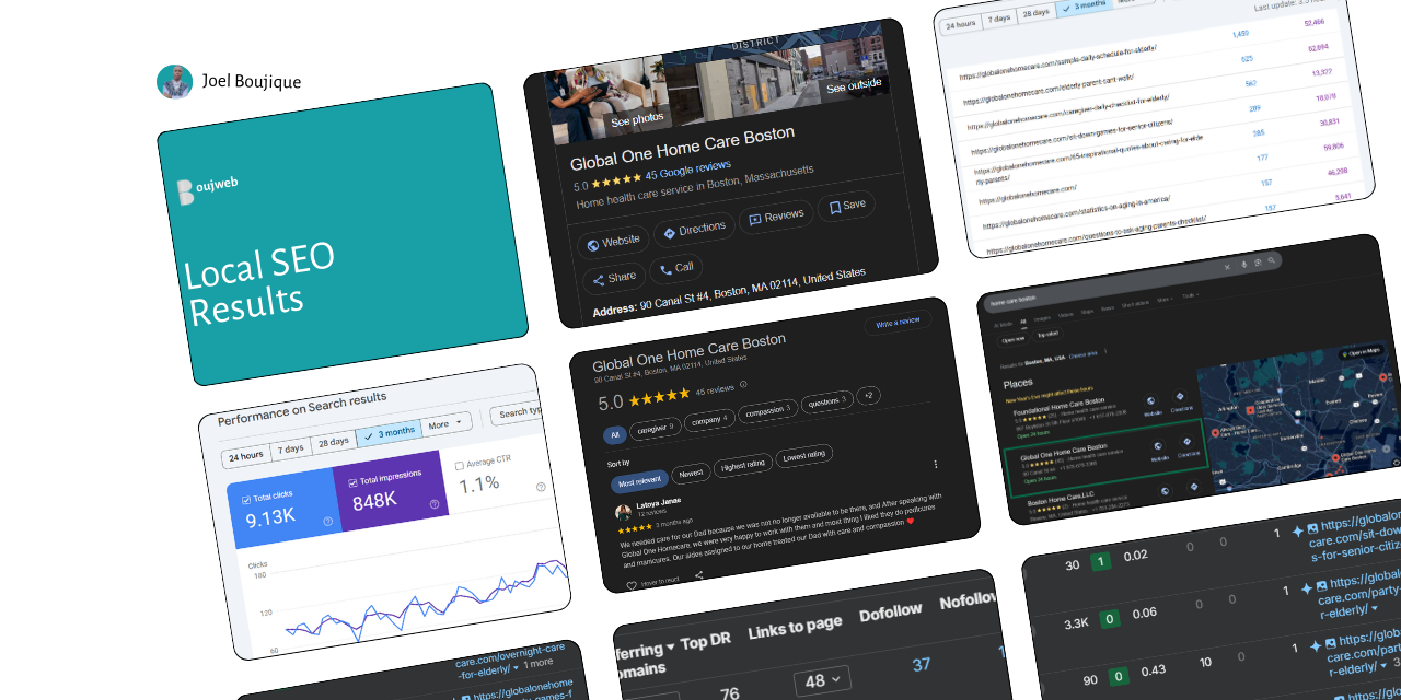 local seo results for boston businesses by bouj web design and solutions